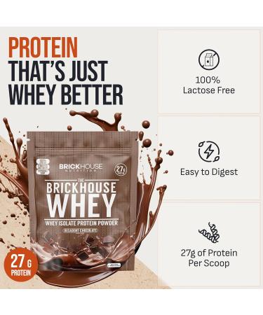 BRICKHOUSE NUTRITION Whey Protein | Fermented Whey Isolate Protein Powder | Lactose-Free Post-Workout Recovery Powder - Chocolate - 1 Pack - Buy Online on GoSupps.com