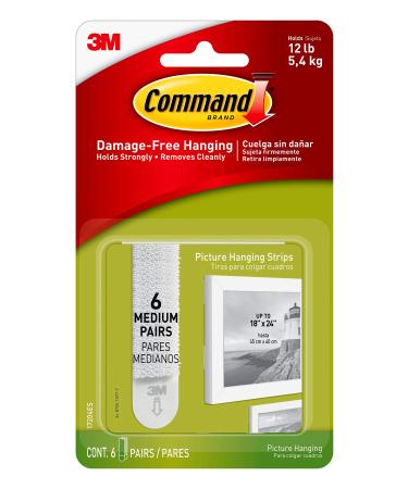 Command 20 lb XL Heavyweight Picture Hanging Strips, Damage Free Hanging Picture Hangers, Heavy Duty Wall Hanging Strips for Living Spaces, 10 Black
