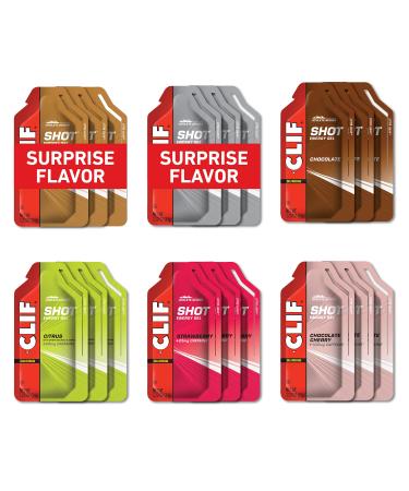 CLIF SHOT - Energy Gels - Best Sellers Variety Pack - Non-GMO - Fast Carbs for Energy - Fast Fuel for Cycling and Running - Value Pack (1.2 Ounce Packet, 18 Count) (Packaging & Assortment May Vary)