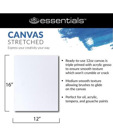 Royal & Langnickel Essentials 12x16 Triple Gessoed Stretched Canvas Value Pack for Oil and Acrylic Painting - 6 Pack - Buy Online on GoSupps.com