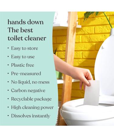 Toilet Bowl Cleaner Strips - 60 Cleans | Plastic-Free Dye-Free & Lemon Essential Oil | Eco-Friendly Cleaning Solution - Buy Online on GoSupps.com