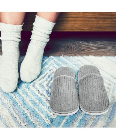 SATINIOR 18 Pairs Disposable Closed Toe Unisex Slippers - Soft Coral Fleece for Hotel, Travel, Nail Salon - Multicolor, Size 2.5-3 - Buy Online on GoSupps.com