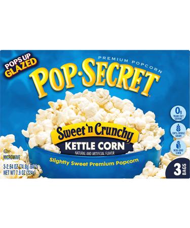 Pop Secret Sweet 'n Crunchy Kettle Corn Microwave Popcorn - 2.64 oz (Pack of 3) - Buy Online on GoSupps.com