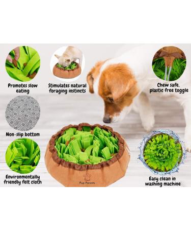 PUP PARENTS Dog Snuffle Mat and Lick Mat Combo - Interactive Slow Feeding and Stress-Reducing Toys for Dogs - Buy Online on GoSupps.com