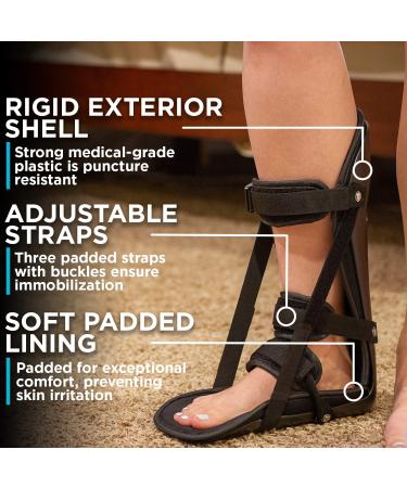 BraceAbility Sleeping Stretch Boot - Plantar Fasciitis Night Splint for Achilles Tendonitis, Calf Stretching, Heel & Arch Pain Relief (Large) - Buy Online on GoSupps.com