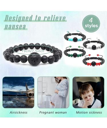 Adjustable Acupressure Anti Motion Sickness Wristbands - Nausea Relief Bracelet for Travel, Car, Sea - Helps Vertigo & Dizziness - Buy Online on GoSupps.com