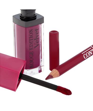 Bourjois Ooh La Velvet Lipstick & Lipliner - 14 Plum Plum Girl | International Shipping Available! - Buy Online on GoSupps.com
