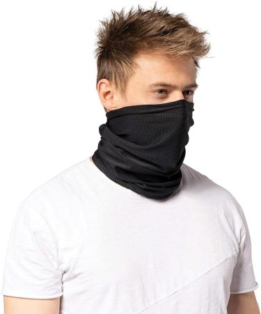 Aktivplus Premium Hose Scarf for Men & Women - Black Multifunctional Face & Neck Mask - Elastic & Breathable Motorcycle Bandana - International Shipping Available - Buy Online on GoSupps.com