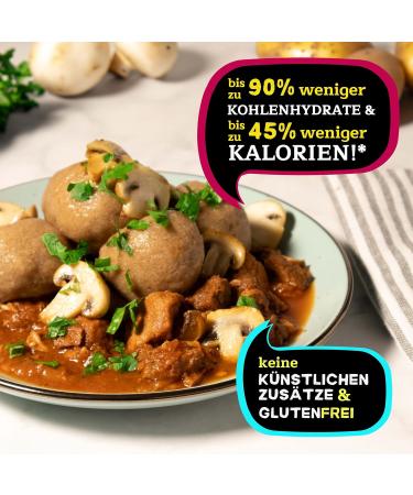 Lower Carb Potato Products - Keto-Friendly Mini Dumplings | High Protein & Fiber | Reduced Calories - 6x Pack - Buy Online on GoSupps.com