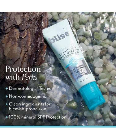 Bliss Bright Idea Vitamin C Serum + Clarifying Block Star SPF 30 Daily Mineral Sunscreen Bundle Antioxidant Serum for Radiant Skin & Lightweight Mineral SPF Protection Cruelty-Free Clean - Buy Online on GoSupps.com