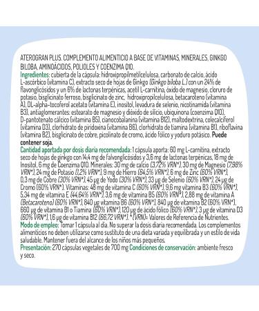 ELGRANERO ATEROGRAN PLUS 270cap is a capsule formula designed for regular use It is taken regularly according to the indicated dosage The package contains 270 capsules This makes it one - Buy Online on GoSupps.com