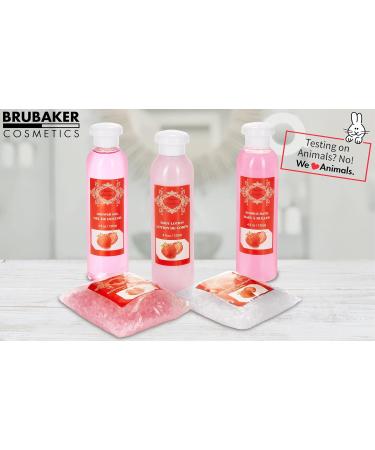 BRUBAKER Cosmetics Bath and Care Set - Strawberry Scented in Elegant Wooden Cabinet | International Shipping Available - Buy Online on GoSupps.com