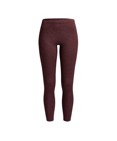 Con-TA thermo long trousers women's leggings with natural cotton thermal insulating thermal leggings long underwear colors: Burgundy black sizes: 36/xs-50/4xl 50 Burgundy Melange