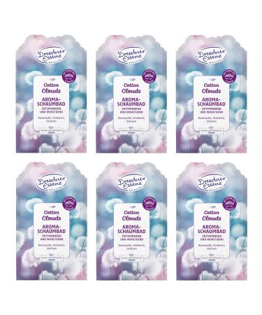 Pack of 6 Dresdner Essenz Bubble Bath Cotton Clouds 6 x 40 ml Bath Additive Vegan