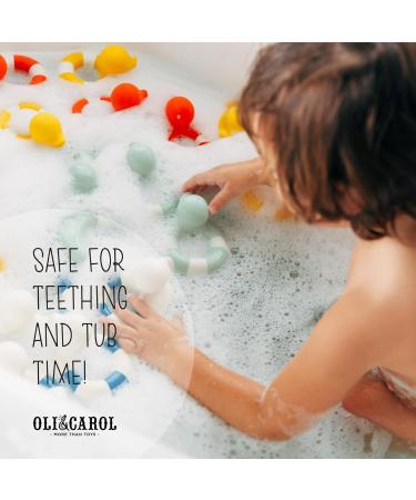 Oli & Carol Natural Rubber Bath Toy - Flo The Floatie Duck - Safe Yellow 10 cm for Kids | Eco-Friendly International Shipping - Buy Online on GoSupps.com