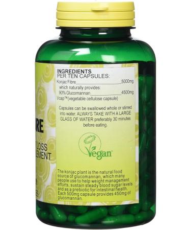 Health Plus Konjac Fibre 500mg (Glucomannan) - 210 Gelatin Free Capsules for Slimming & Weight Control - Buy Online on GoSupps.com