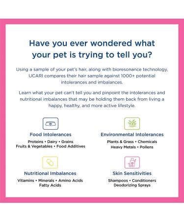 UCARI Pet Sensitivity Test Kit for Dogs & Cats | 1000+ Environmental & Food Intolerance Screening | Bioresonance Health Testing | Fast Results - Buy Online on GoSupps.com