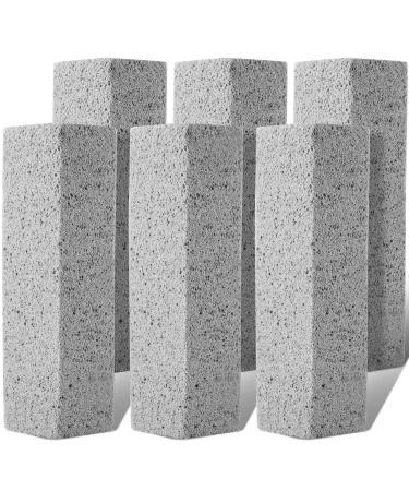 NOTCHIS Pumice Stone for Toilet Cleaning Bowl Stick, Refresh Toilet within 1 Minute, 6 New Ways to Use a Pumice Stone, Remove Water Rings Stains on Toilets Bowls, Bathtubs, Pool Tiles, 6 Count 6 Count (Pack of 1)