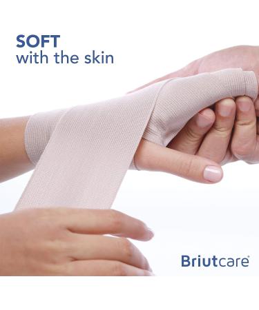 Briutcare Elastic Bandage Wrap (12 Pcs) | Strong Compression with Hook & Loop Closure | 3x5 Yds | First Aid Supply for Wound Care, Swelling & Sore Joints - Buy Online on GoSupps.com
