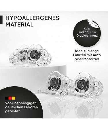Senner Motopro Hearing Protection - Comfortable Earplugs for Motorcycle & Motorsport | Noise Reduction Wind Noise Blocking Reusable Design - Buy Online on GoSupps.com