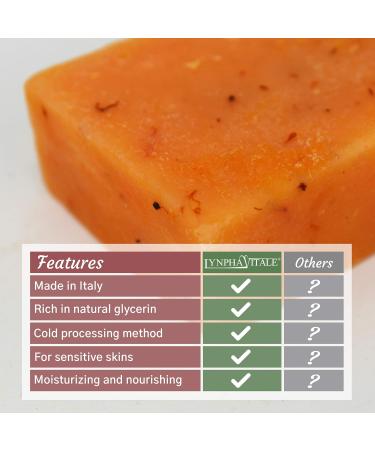Marigold Petal Soap - Handmade Natural Cold Processed Soap - Ideal Emollient Soap for Dry Sensitive and Delicate Skin - 100 gr - Buy Online on GoSupps.com