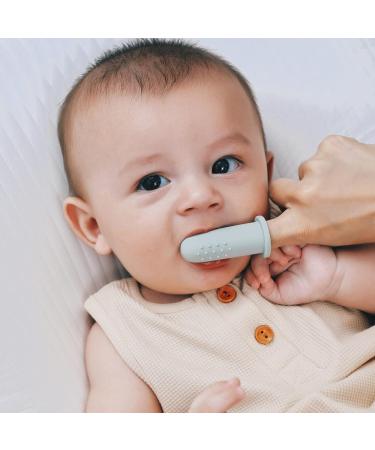 Moonkie Baby Toothbrush Finger Toothbrush Oral Cleaner Kit (Cloud/Mint) - Set of 2 | Suitable for Babies 3 Months and Up - Buy Online on GoSupps.com