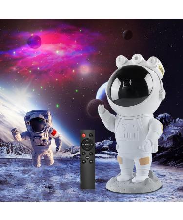 Astronaut Galaxy Star Projector Starry Night Light Astronaut Light Projector with Nebula Timer and Remote Control Bedroom and Ceiling Projector Gifts for Children and Adults White