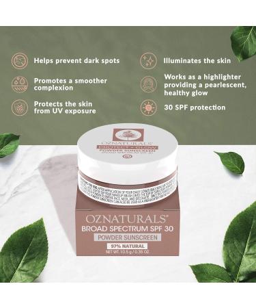  OZNaturals Protect Plus Glow Powder Sunscreen SPF 30 OZNaturals for Unisex 0.35 oz Sunscreen - Buy Online on GoSupps.com