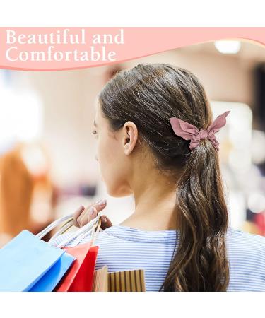 10 Pcs Floral Hair Scrunchies with Scarf | Vintage Hair Ribbons for Women and Girls - 2 in 1 Hair Accessories - Buy Online on GoSupps.com