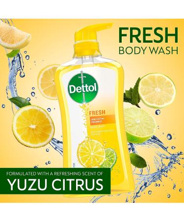 Dettol Fresh Yuzu Citrus Scent Body Wash 16.90 Fl Oz - Shower Gel for a Refreshing Citrus Experience - Buy Online on GoSupps.com
