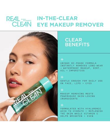 Real Techniques In-The-Clear Eye Makeup Remover - Gentle Vegan Cruelty-Free with Hyaluronic Acid & Vitamin C - 4 fl. oz - Buy Online on GoSupps.com