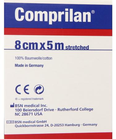 Jobst Comprilan Short Stretch Compression Bandage, 8cm x 5m Stretched, Latex Free Bandage