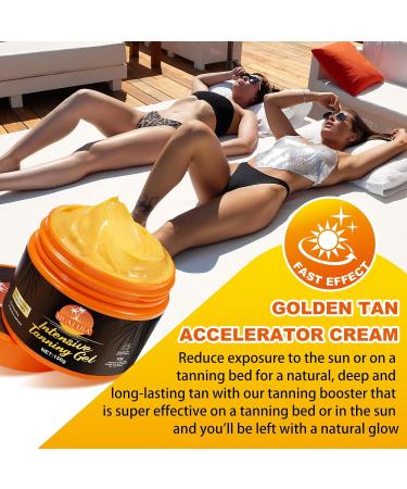 Intensive Tanning Gel Tanning Accelerator Cream Self Tanner Oil Achieve A Natural Fast tanning Sunbed Tanning Accelerator Sunscreen without SPF 150g - Buy Online on GoSupps.com