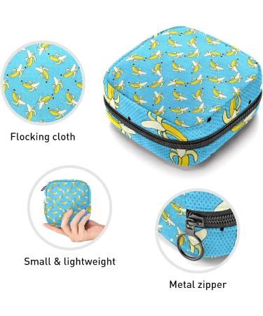 Peeled Banana Art Menstrual Storage Bag - Feminine Cup & Pad Holder for Women and Teen Girls | Portable Period Pouch (1Pcs, Multi-colored) - Buy Online on GoSupps.com