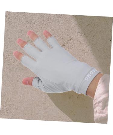 Healeved 1 Pair Uv Gloves Fingerless Gloves for Women Uv Protection Touchscreen Gloves Professional Protection Fingerless Gloves Nail Gloves Women's Lamp Anti-uv Fabric 19.5x8cm - Buy Online on GoSupps.com