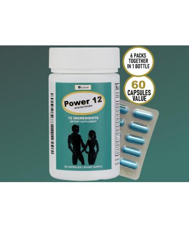 Power 12 for Men s Stamina & Energy | Male Enhancing Supplement for Men Testosterone Endurance Vitality & Performance Support With 1000 mg Horny Goat Weed Tribulus & Maca | 3rd Party Lab Tested - Buy Online on GoSupps.com