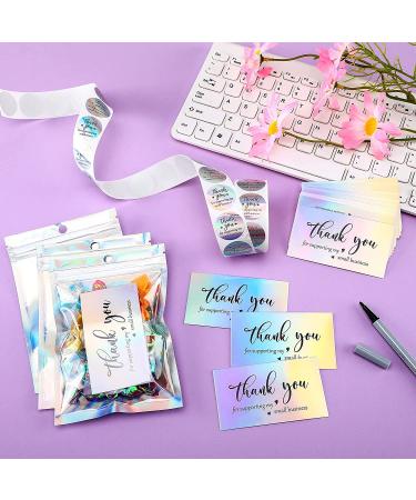 620-Piece Thank You Cards and Stickers Set with Gold Foil - Perfect for Small Business Owners - Holographic Design - Buy Online on GoSupps.com