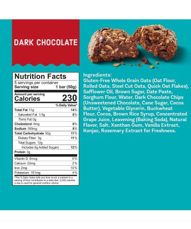 Enjoy Life Dark Chocolate Soft Baked Ovals Breakfast Bars - Vegan, Gluten Free, Dairy Free, Nut Free, Soy Free, Non GMO - 6 Boxes Bulk Granola Bars - Buy Online on GoSupps.com