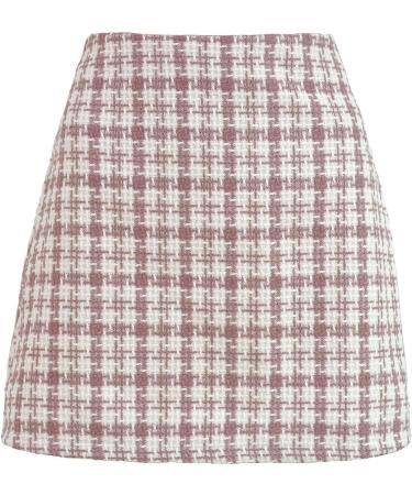 Elegant Women's Short Winter Skirt - High Waist Cord Ruffle Mini Skirt - A-Line Wrap Dress - Pink - Buy Online on GoSupps.com