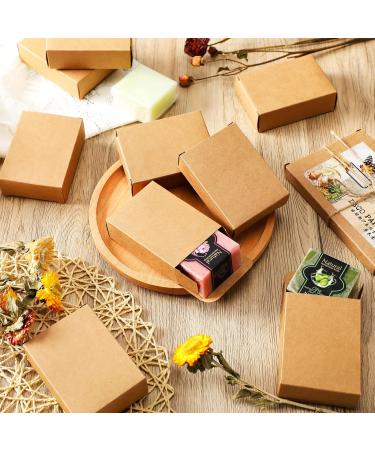 Gersoniel 50 Pcs Kraft Soap Boxes for Homemade Soap Packaging - 3.8 x 2.8 x 1.2 Inch (Kraft Color) - Buy Online on GoSupps.com