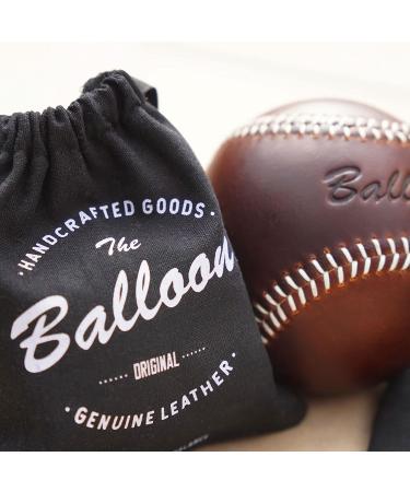 Buy Leather Brown Balloon Massage Ball - 6cm Fascia Ball in Cotton Bag | Individual & Set Options | International Shipping Available - Buy Online on GoSupps.com