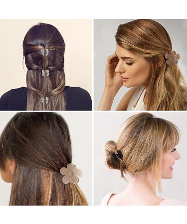 12 PCS Small Flower Hair Claw Clips for Women and Girls - Non-slip Cute Hair Accessories - Neutral Color - Buy Online on GoSupps.com