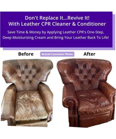 CPR 32oz Bottle Leather Cleaner & Conditioner - Irritant-Free Formula for Furniture, Jackets, Shoes, Auto & More - White, 32 Ounce - Buy Online on GoSupps.com