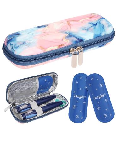Bomkee insulin pen bag insulin cooling bag medication bag for on the way Diabetes pocket for insulin pen glucose meters with 2 cooling packs of drive sand pink