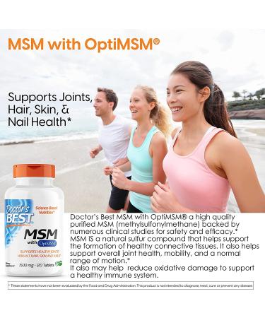 Doctor's Best MSM 1500 mg - Premium Joint Support  120 Tablets - Buy Online on GoSupps.com