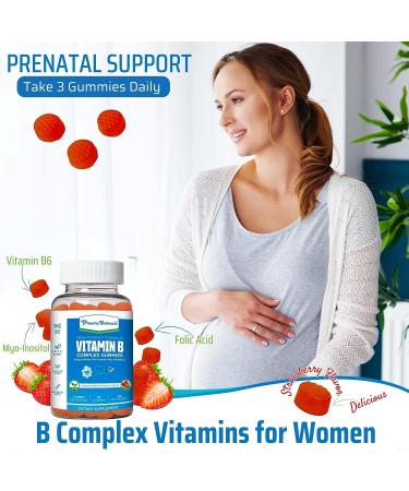 Plant-Based Vitamin B Complex Gummies for Adults - Vegan Formula - Energy, Mood Boost - Non-GMO - 60 Ct - Buy Online on GoSupps.com