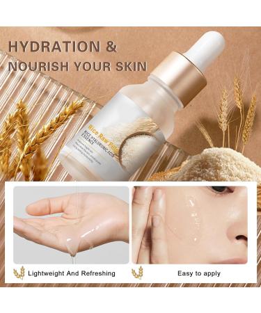 2PCS Rice Serum for Face Crema De Arroz para La Piel De Cara Y Cerrar Los Poros Quitar Manchas Facial Essence Deep Hydrating Nourishing Face Serum for Radiant Glow - Buy Online on GoSupps.com