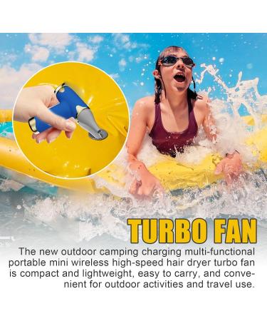 Handheld Hair Dryer Battery Operated Hair Dryer Cordless Hot Air Hair Dryer Rechargeable Personal Cordless Turbos Fan Dry Blower with Adjustable Speed for Travel Use Blue High Speed turbine Hair Dryer  - Buy Online on GoSupps.com