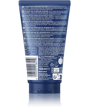 Beiersdorf NIVEA MEN HYDROCARE FACIAL CLEANSER XXL 150ML Cleansing Gel Face Face Wash Facial Cleanser Cleanser Face Wash For Normal & Sensitive Mens Skin - Buy Online on GoSupps.com
