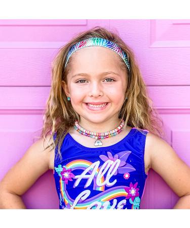 FROG SAC 5 Metallic Non Slip Headbands for Girls - Cute Adjustable Hair Accessories for Kids - Stars Zebra Cheetah Hearts Waves - Fashion Head Bands - Buy Online on GoSupps.com